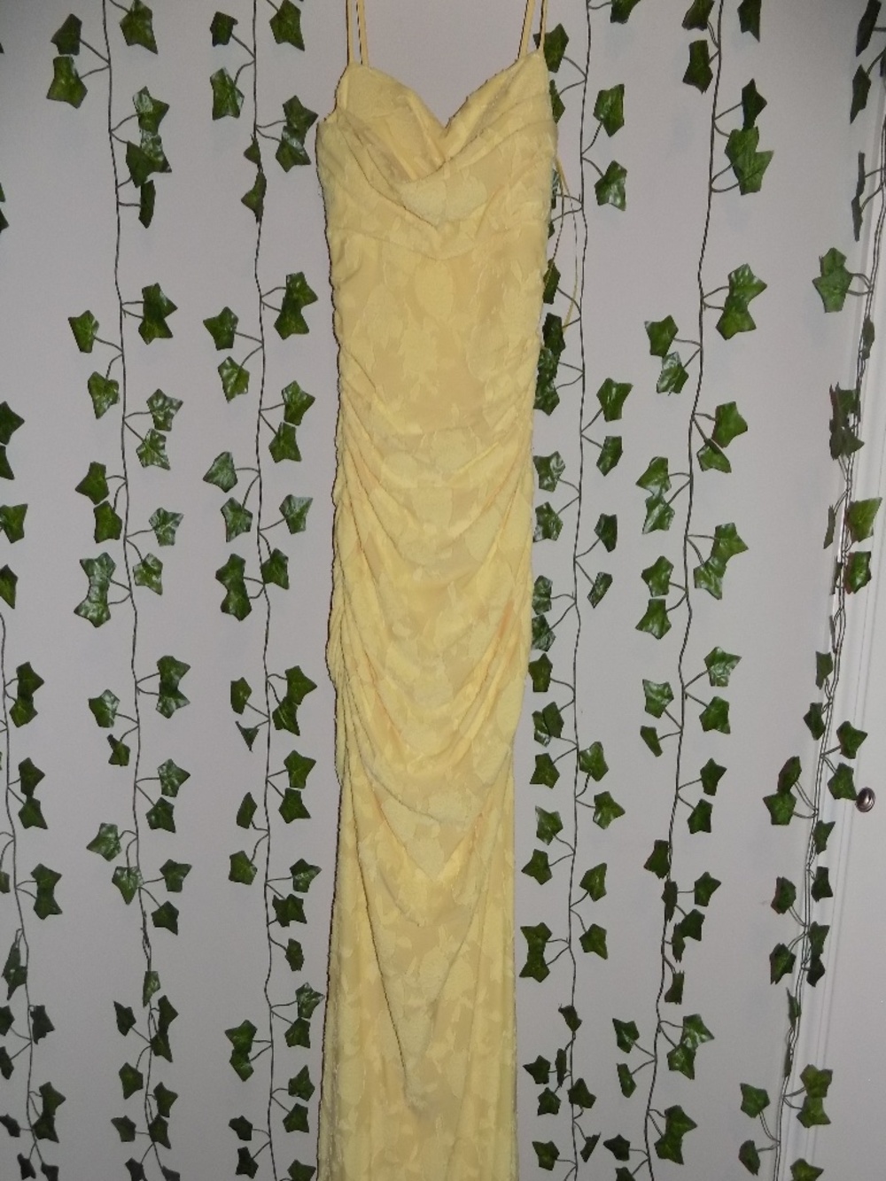 Windsor Yellow Scrunch Prom Dress